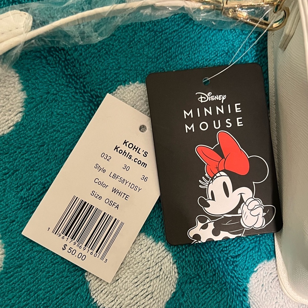 Disney Minnie Mouse Pink and Tan Crossbody Bag - Picture 5 of 5